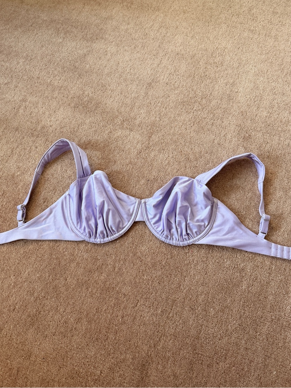 Abercrombie Curve Love Light Lavender Underwire Bikini Top Small